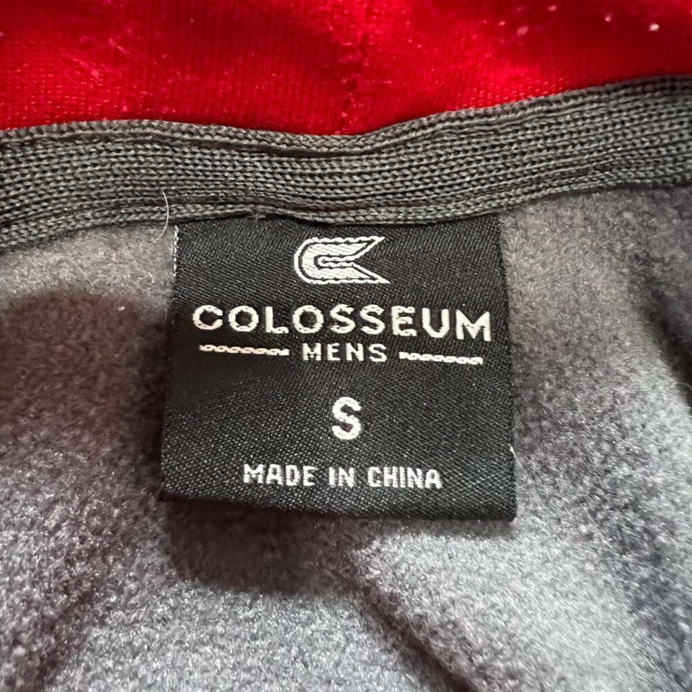 Wisconsin Badgers Colosseum Mens S Gray & Red Pullover Hoodie Sweatshirt - Picture 5 of 5